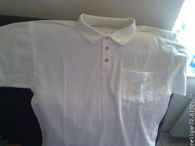 2 � polo blanc taille L